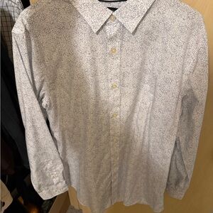 Banana Republic - White/Blue Speckled Dress Shirt